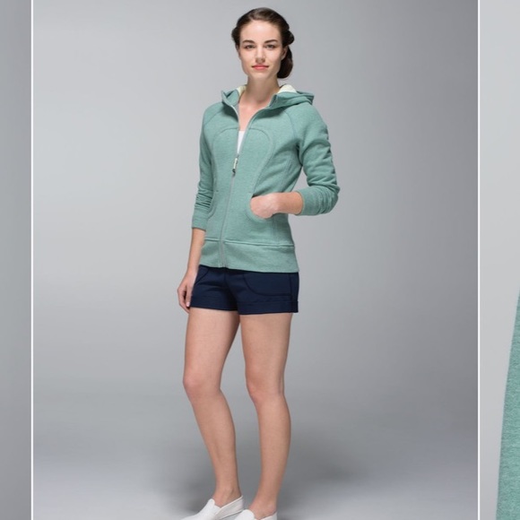 RARE 🦄 Lululemon Scuba Zippered Sweatshirt Cotton Fleece Hoodie Earl Grey Zest - Picture 3 of 13